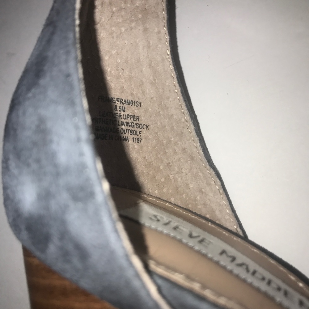 Steve Madden Frame Ankle Strap Block Heel Sandal size 8.5 - Picture 7 of 8